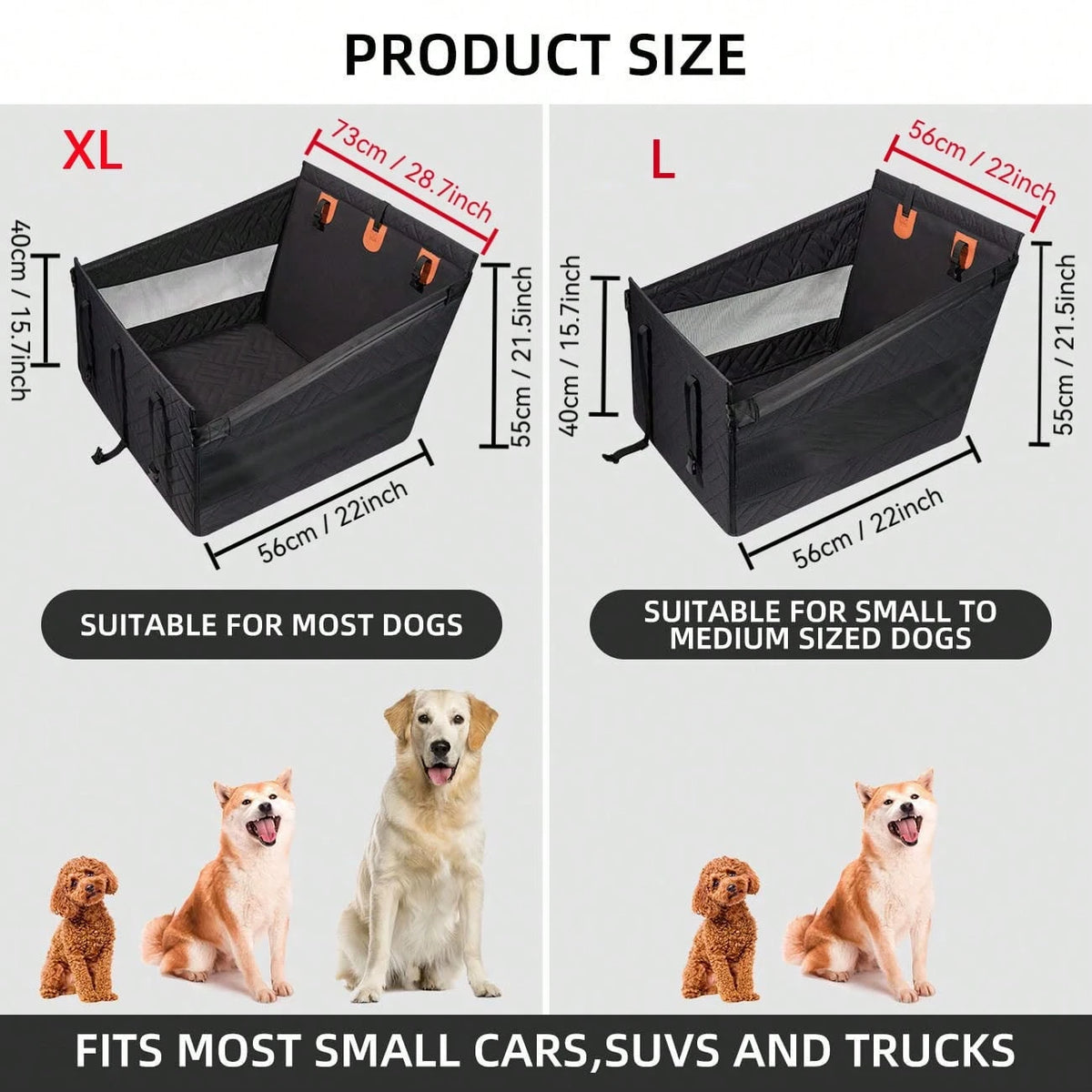 Dog Car Seat for Medium Dogs,Back Seat Extender for Dogs,Large & Small Dog Car Seat Cover for Back Seat, Dog Hammock for Car Back Seat Dog Bed Mattress,Pet Car Seat for Car SUV Truck